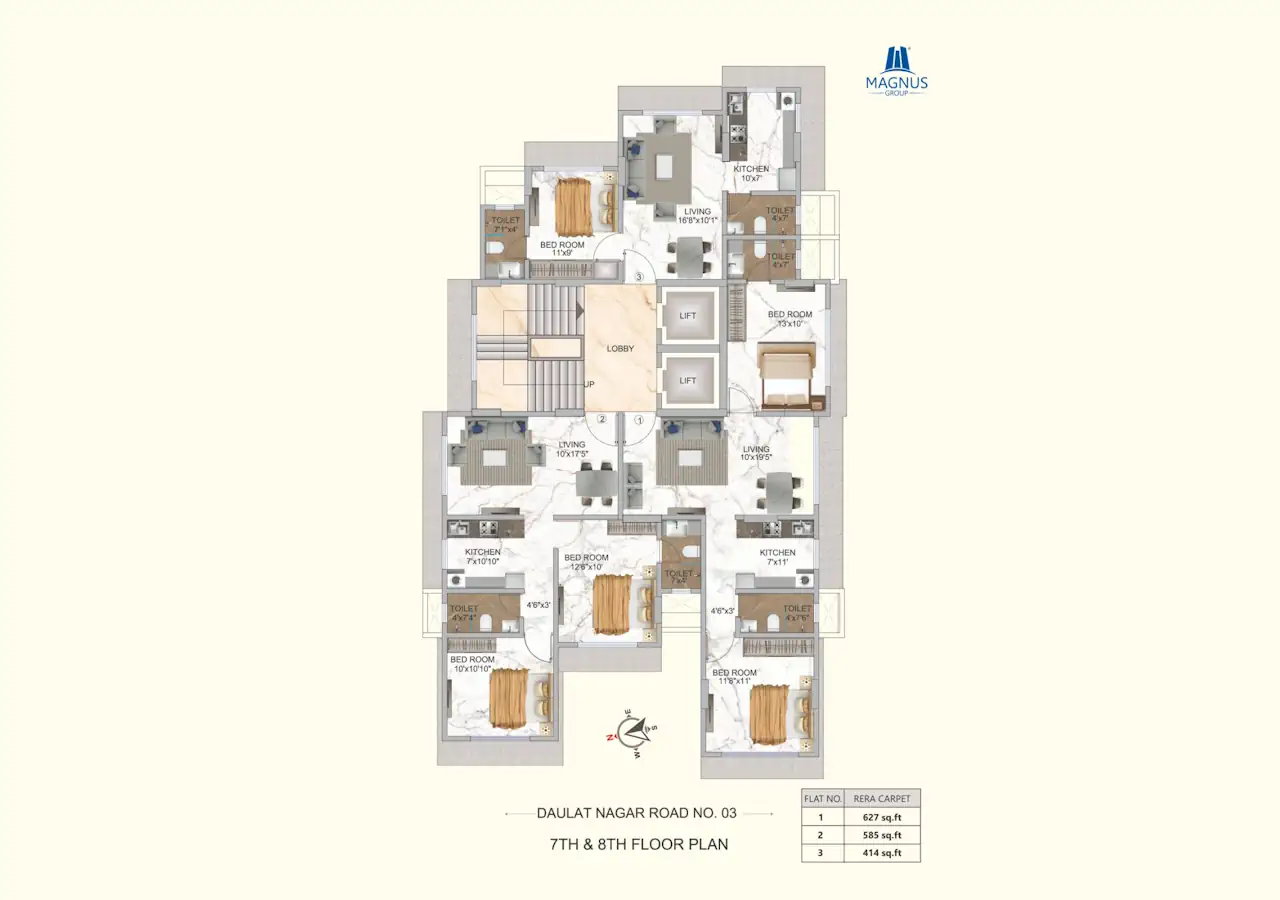 Magnus Poonam 7th & 8th Floor Plan