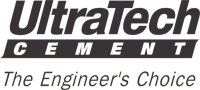 UltraTech Cement logo inverted colours